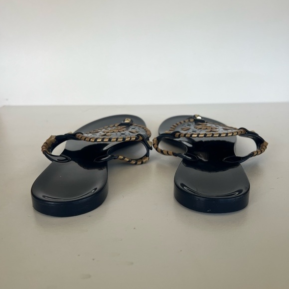 Jack Rogers Georgica Jelly Sandals in Midnight Navy Blue + Gold, size 10 - Picture 3 of 9